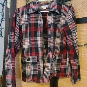 ⚠️DONATING 2/1⚠🍭5/$30🍭Christopher & Banks Quality Flannel Buttoned Long Sleeve